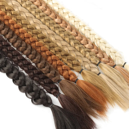 24 Inch Synthetic Long Braided Ponytail Hair Extensions For Women High Temperature Fiber Hair Accessories