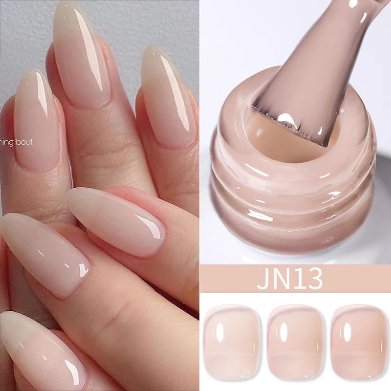 BORN PRETTY Purple Jelly Nude Gel Nail Polish 10ml Translucent Clear Gel Polish French Manicure Milky Natural Transparent Gel