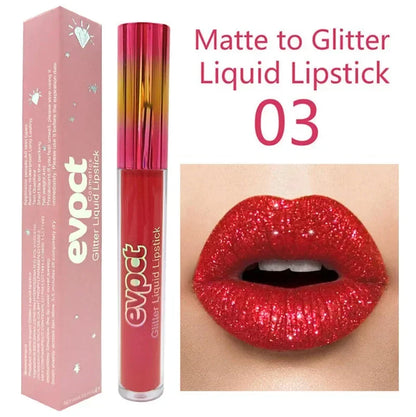 Waterproof Diamond Shimmer Glitter Lip Gloss 15 Colors Matte Glitter Liquid Lipstick Diamond Pearl Colour Lip Gloss Sexy Make Up