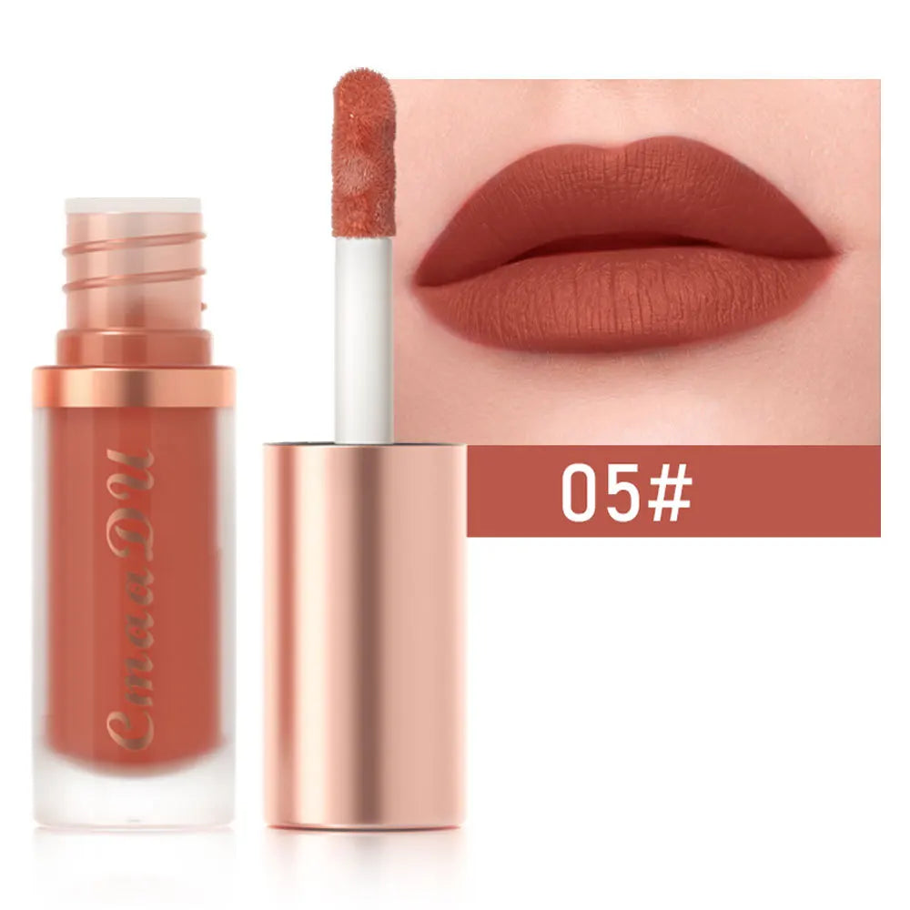 1pcs Waterproof Matte Velvet Lip Glaze Moisturizing Long Lasting Non-stick Cup Not Easy To Fade Lip Gloss Lipstick Makeup