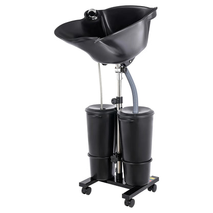 Portable Shampoo Basin with 2 Buckets Household Hair Salon Shampoo Chair Vertical Barber Store Tilt Shampoo Tray