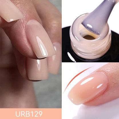 UR SUGAR 7ml Nude Crystal Rubber Base Gel Natural Color Semi Permanent Soak off UV LED Gel Nail Art Varnish