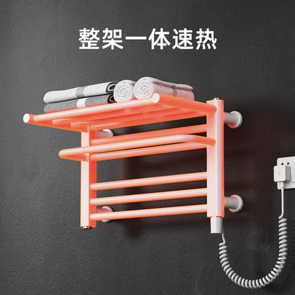 Bathroom Punching Heating Drying Rack Shelf Smart Household Electric Towel Rack Electric Towel Warmer Полотенцесушитель Золотой