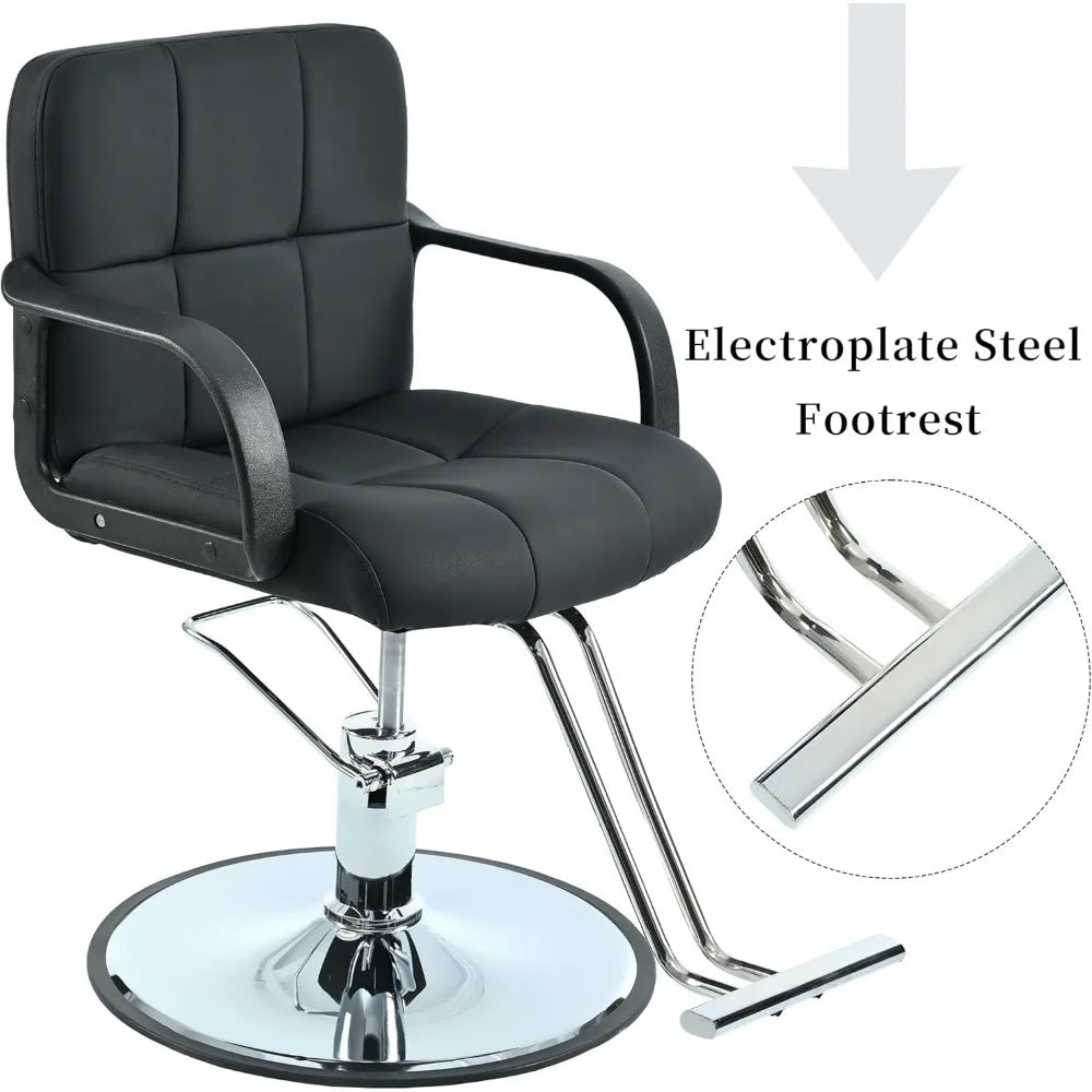 Barber Chair,Salon Chair for Hair Stylist,Stylist Chair with Heavy Duty Hydraulic Pump Adjustable Hydraulic Chair Hair Stylist