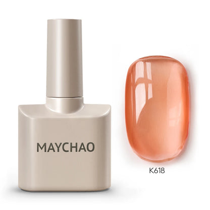 MAYCHAO 12ML 31 Color Ice Transparent Jelly Gel Nail Polish Soak Off UV LED Semi Permanent Transparent Varnish Nail Polish