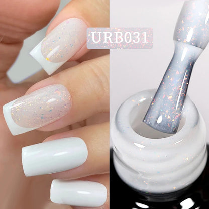 UR SUGAR 30ml Rubber Base Gel Nail Polish Refill Supplier Nude Jelly White UV/LED  Soak Off Profession Hybrid Gel For Manicure