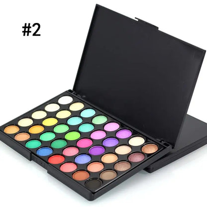 40/74/78 Colors Pearlescent fine Glitter Eyeshadow Palette Matte Waterproof Long Lasting Pressed Powder Cosmetics Women MakeUp