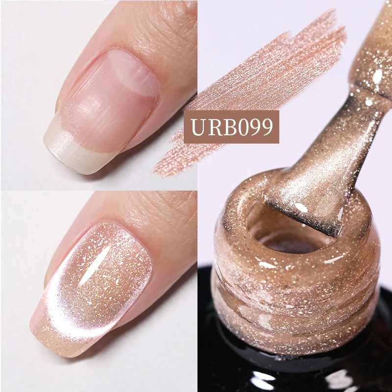 UR SUGAR 7ml Crystal Nude Rubber Base Gel Milky White Pink Gold Glitter Semi Permanent Soak Off UV LED Nail Art Construction Gel