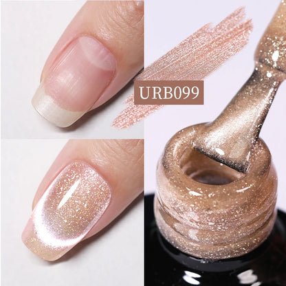 UR SUGAR 7ml Crystal Nude Rubber Base Gel Milky White Pink Gold Glitter Semi Permanent Soak Off UV LED Nail Art Construction Gel