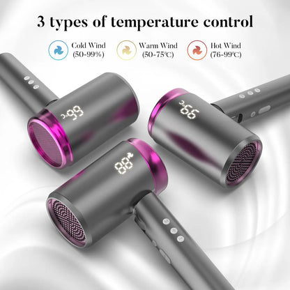 SEJOY Ionic Hair Dryers LED Display AnionTechnology Portable Lightweight Blow Dryer Airflow Salon