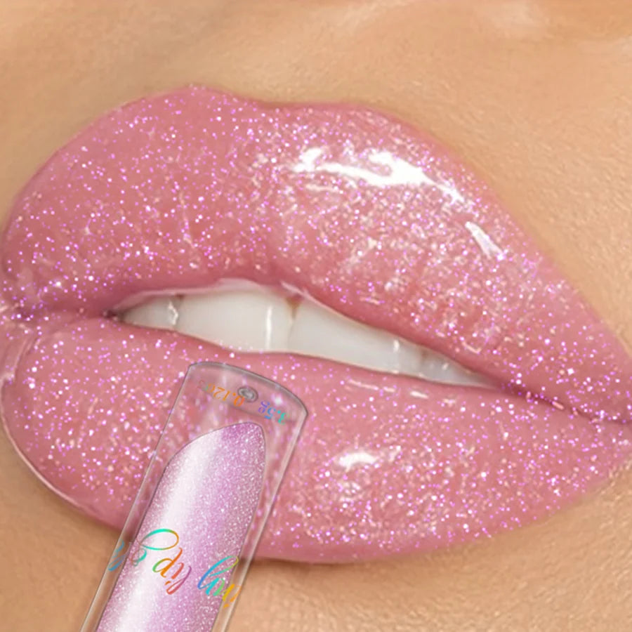 9 Colors Moisturizing Diamond Shimmer Glitter Lip Gloss Makeup Sparkling Glitter Liquid Lipstick  Pearl Lip Gloss Sexy Lip