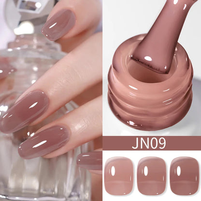 BORN PRETTY Purple Jelly Nude Gel Nail Polish 10ml Translucent Clear Gel Polish French Manicure Milky Natural Transparent Gel