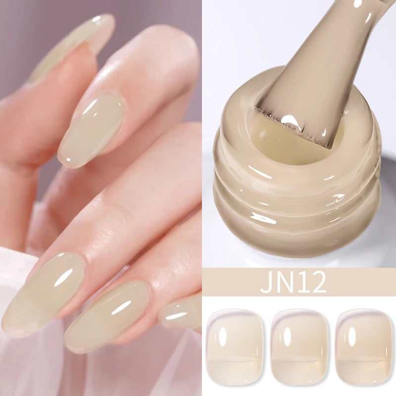 BORN PRETTY Purple Jelly Nude Gel Nail Polish 10ml Translucent Clear Gel Polish French Manicure Milky Natural Transparent Gel