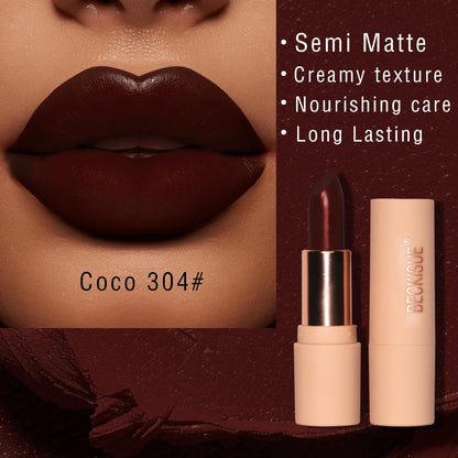 Coffee Velvet Lipstick - Luxurious Deep Nourishing Matte Finish Long-Lasting Waterproof Lip Color