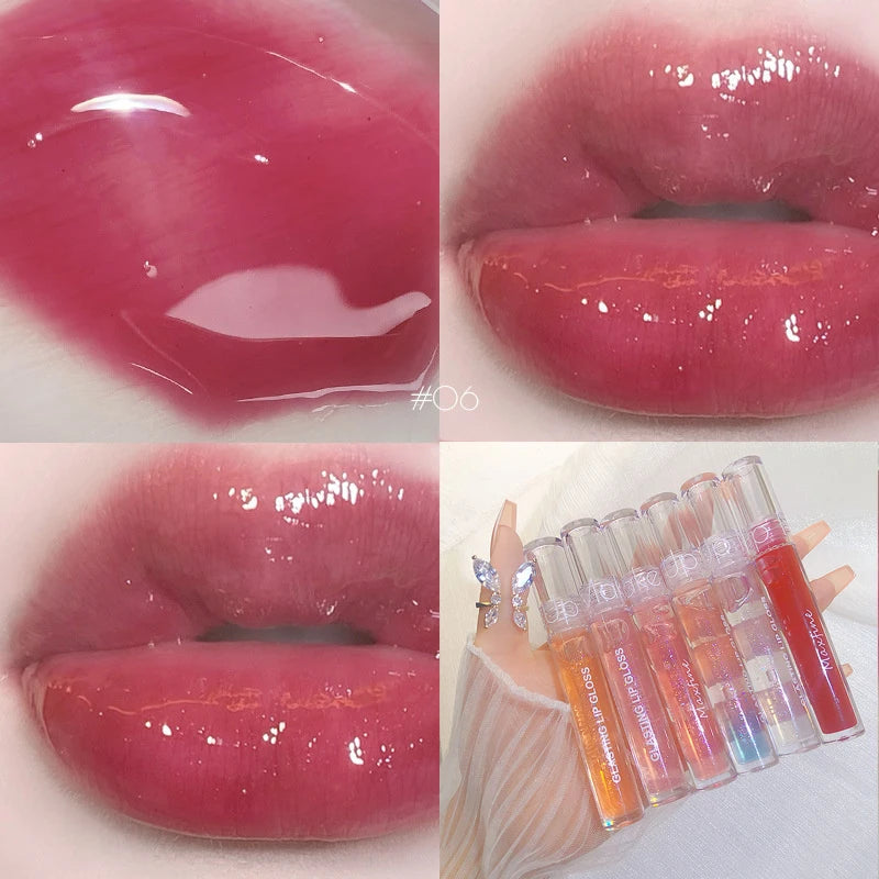 Mirror Water Lip Gloss Lip Glaze Transparent Glass Lip Oil Waterproof Lasting Liquid Lipstick Lipgloss Lipgloss Lips Cosmetics