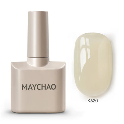 MAYCHAO 12ML 31 Color Ice Transparent Jelly Gel Nail Polish Soak Off UV LED Semi Permanent Transparent Varnish Nail Polish