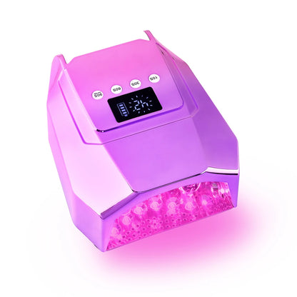 Pro 98W Nail Lamp Cordless Rechargeable UV LED Nail Dryer for Curing Gel Polish Powerful Pink Light Nail Lamp Machine