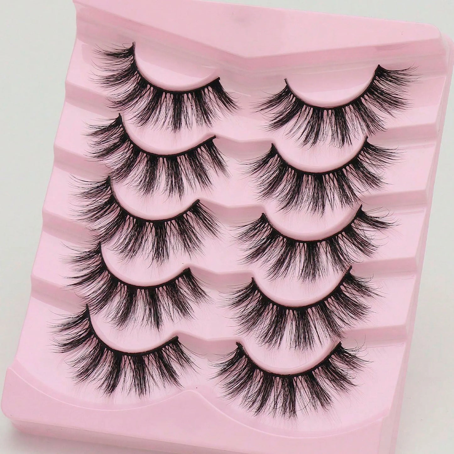 5 Pairs Cat Eye Lashes Faux Mink Eyelashes Winged End Eye Elongated Eyelashes Natural long Manga Lashes Fake Lashes Makeup