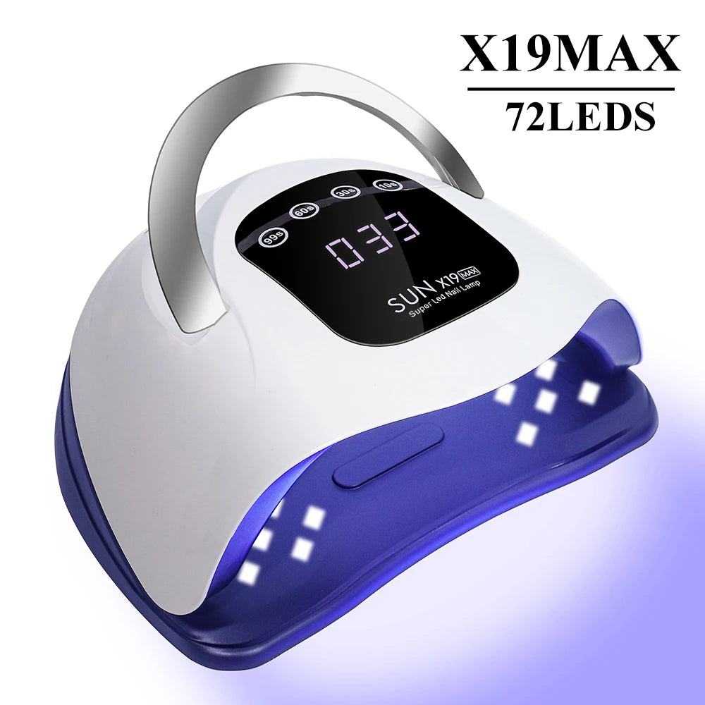 Nail LED lamp nail phototherapy machine nail polish glue fast dry intelligent sensing nail dryer 4-speed timing solidifying lamp