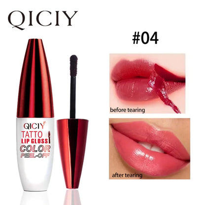 4 Color Liquid Peel-off Lip Gloss Waterproof Long-lasting Matte Lipstick Non-stick Cup Makeup Moisturizing Lip Tattoo Pigment