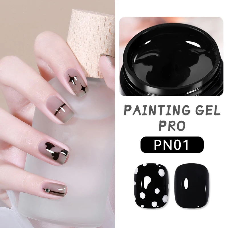 BORN PRETTY 5ml White Black Silver Spider Drawing Gel Nail Polish UV Painting Outline Gel Varnish Nails Art All For Manicure