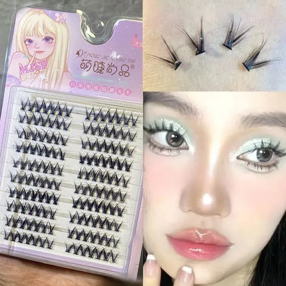 Natural Eyelash Clusters DIY Manga Lashes Transparent Terrier Strands Eyelash Soft False Eyelashes  Eyelashes Daily Makeup