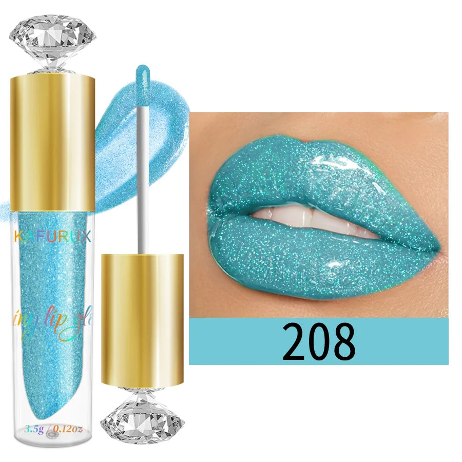 9 Colors Moisturizing Diamond Shimmer Glitter Lip Gloss Makeup Sparkling Glitter Liquid Lipstick  Pearl Lip Gloss Sexy Lip