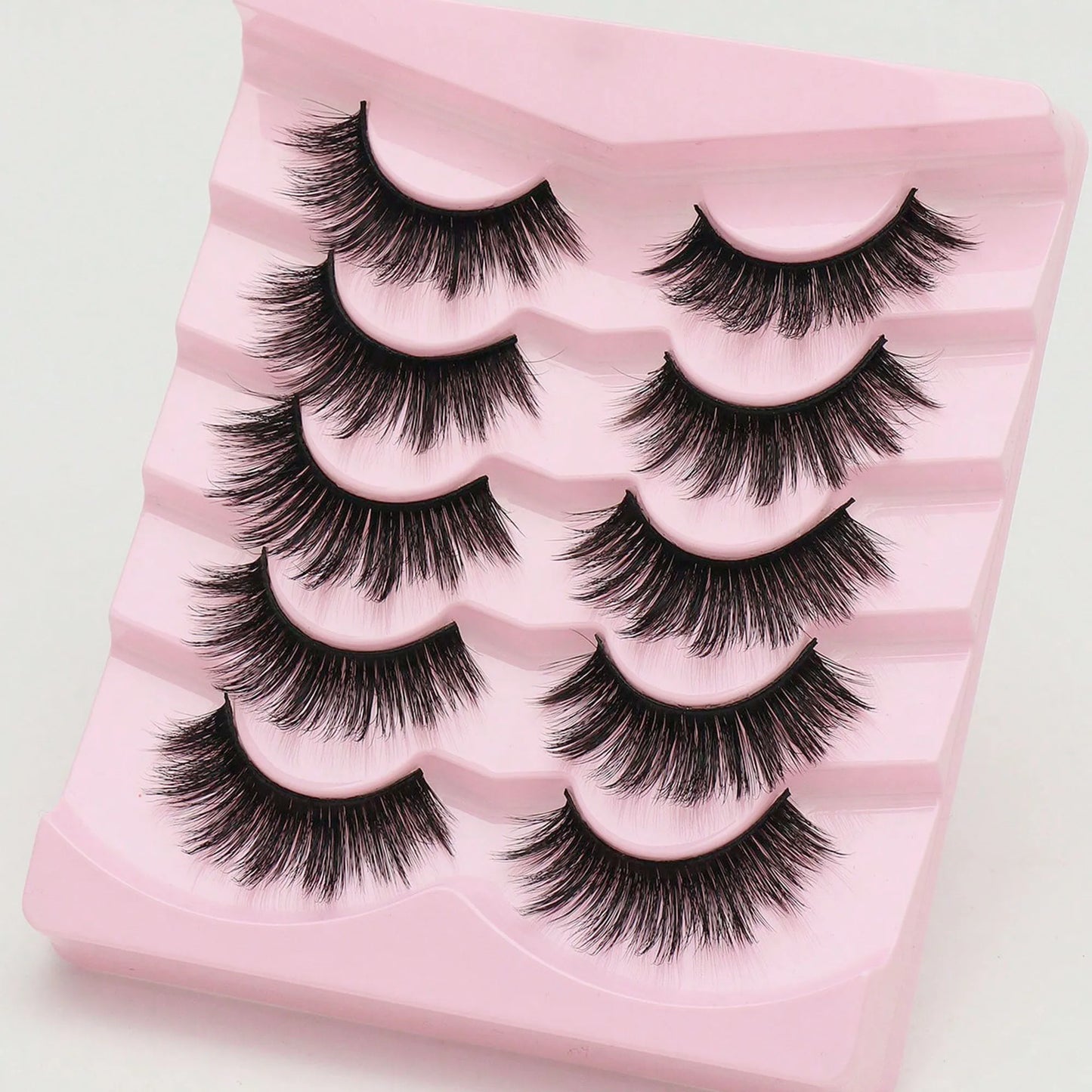 5 Pairs Cat Eye Lashes Faux Mink Eyelashes Winged End Eye Elongated Eyelashes Natural long Manga Lashes Fake Lashes Makeup