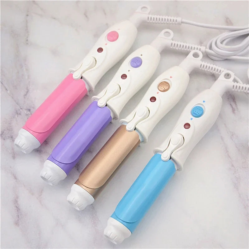 110-240V Portable Travel Electric Mini Hair Curler Curling Iron Fast Small Tourmaline Ceramic Wavy Tong  Hair Styling Tool