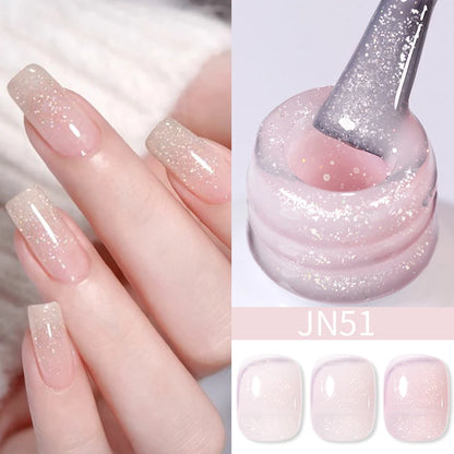 BORN PRETTY Purple Jelly Nude Gel Nail Polish 10ml Translucent Clear Gel Polish French Manicure Milky Natural Transparent Gel