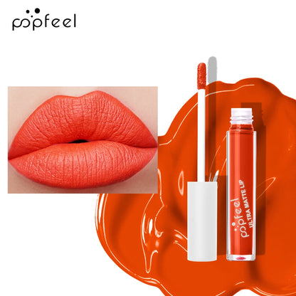 POPFEEL Party Lip Glaze Personality Candy Color Lip Gloss, Black Lip Glaze, Non-stick Cup Long Lasting Lip Gloss