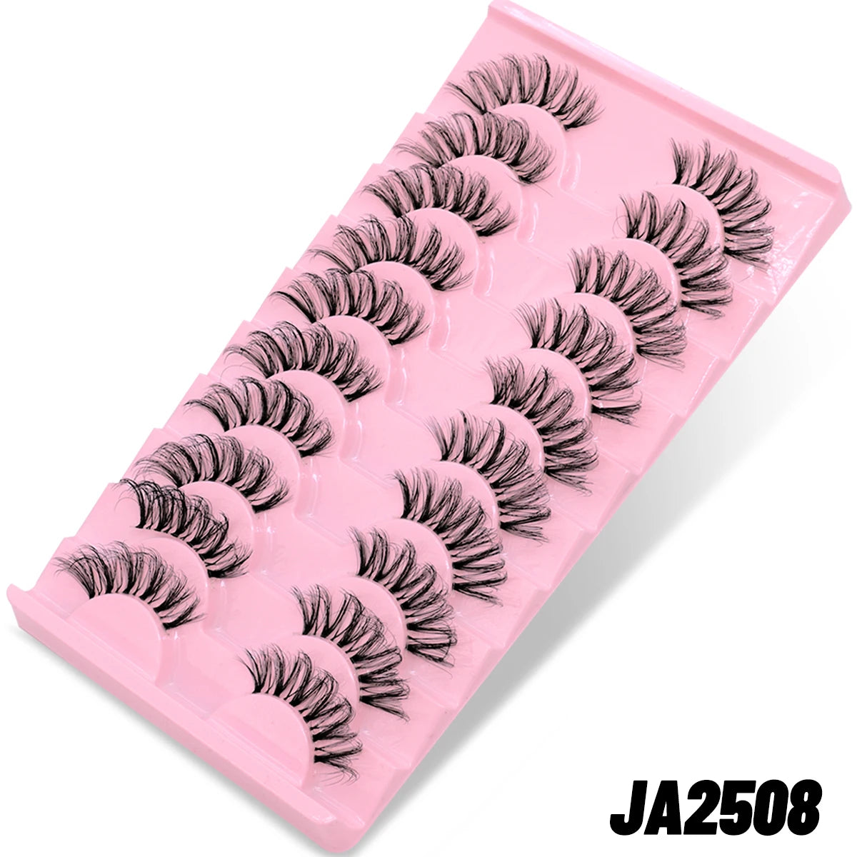 GROINNEYA Half Fake Eyelashes Half Lashes Soft Natural Cat Eye Lashes Natural Look nvisible Band Eyeashe Fluffy Eyelashes