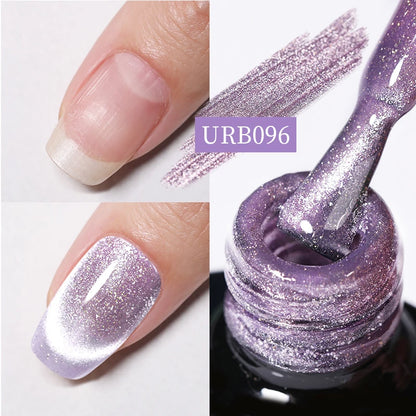 UR SUGAR 7ml Crystal Nude Rubber Base Gel Milky White Pink Gold Glitter Semi Permanent Soak Off UV LED Nail Art Construction Gel