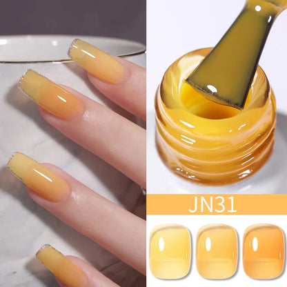 BORN PRETTY Purple Jelly Nude Gel Nail Polish 10ml Translucent Clear Gel Polish French Manicure Milky Natural Transparent Gel