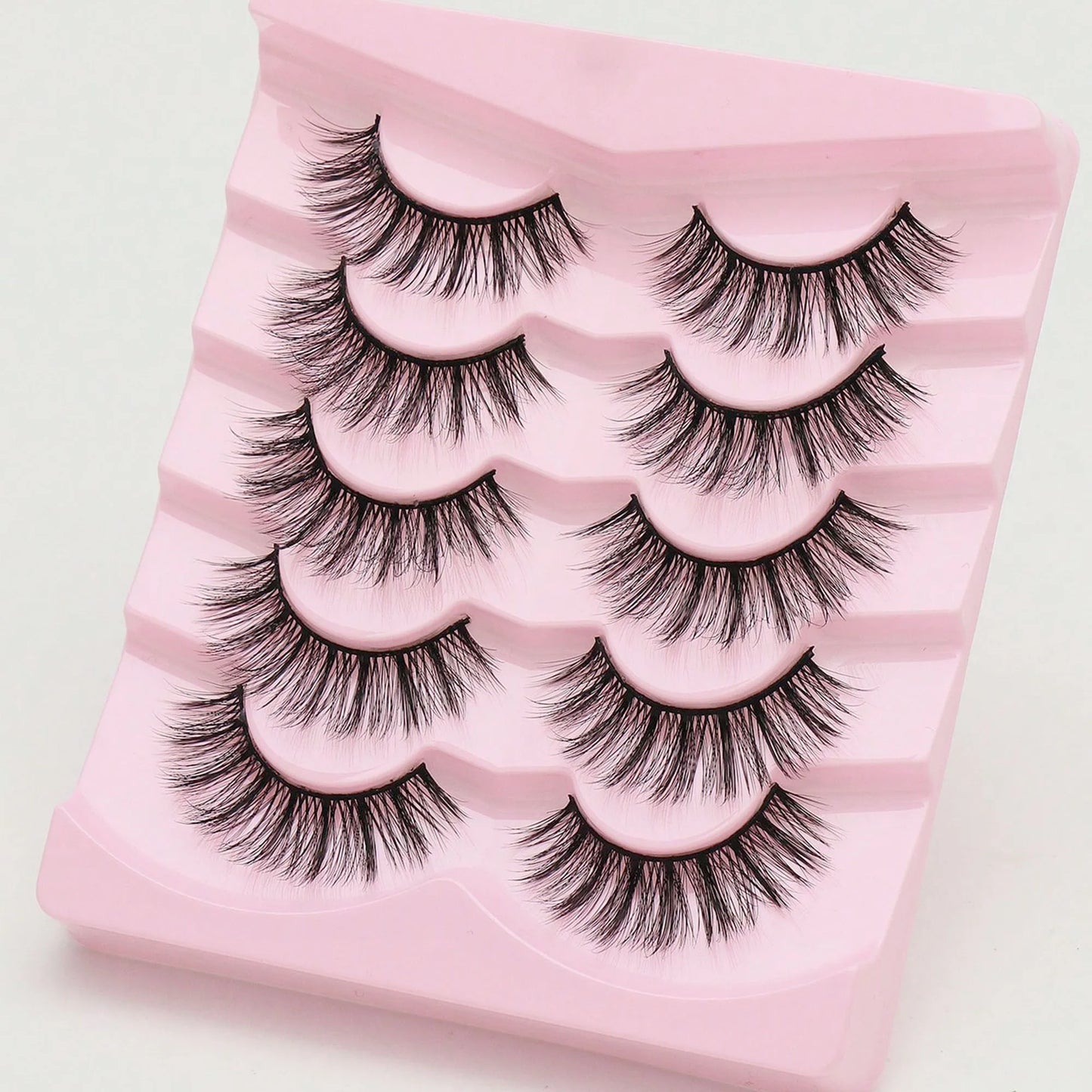 5 Pairs Cat Eye Lashes Faux Mink Eyelashes Winged End Eye Elongated Eyelashes Natural long Manga Lashes Fake Lashes Makeup