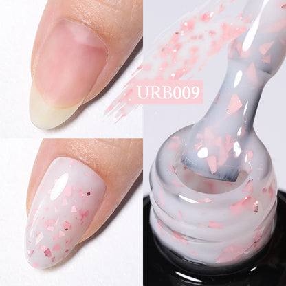 UR SUGAR 30ml Rubber Base Gel Nail Polish Refill Supplier Nude Jelly White UV/LED  Soak Off Profession Hybrid Gel For Manicure