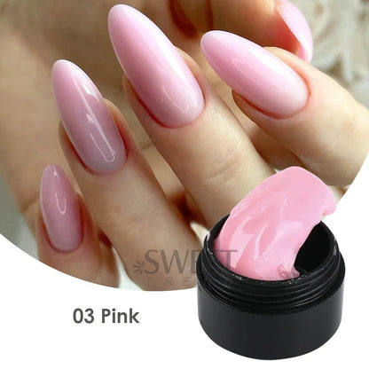 5ml Crystal Soft Solid Extension Nail Gel Clear Nude Pink Acrylic Carving Flower Jelly Shaping DIY Model Manicure Varnish Tools