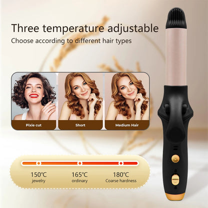 Mini Wireless Curling Iron Portable Hair Straightener USB Rechargeable Fast Heating Hair Curler for Travel