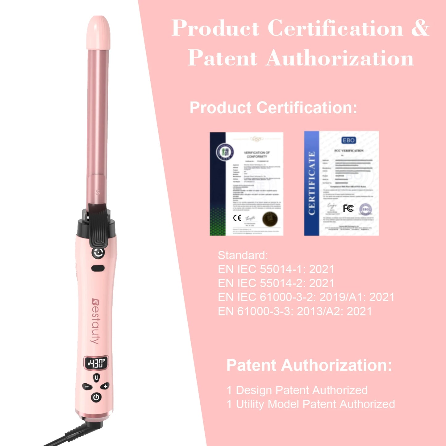 Hair Curler Ceramic Curling Iron Wand Set With Interchangeable Ceramic Barrel & Hair Clip & Heat Protective Glove