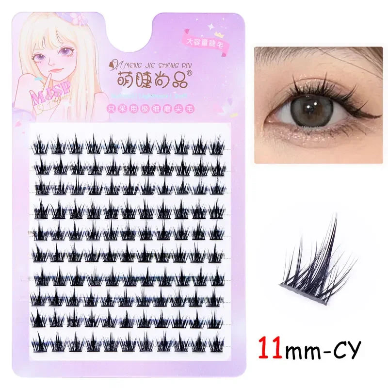 Natural Eyelash Clusters DIY Manga Lashes Transparent Terrier Strands Eyelash Soft False Eyelashes  Eyelashes Daily Makeup