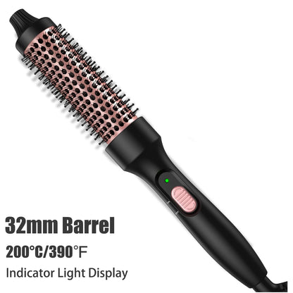 3 In 1Hair Curler Straightener Professional Curling Iron Heated Ionic 38/32mm Hair Styling Brush Anti-Scald Thermal Brush Curl