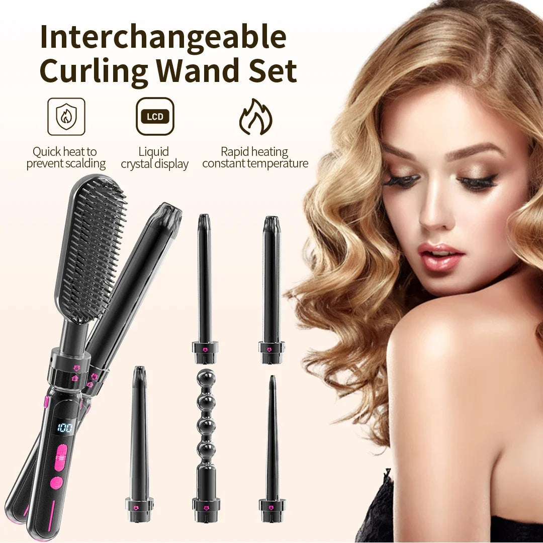 Professional Hair Curling Iron 2 in 1 Hair Straightener And Curler Twist Straightening Curling Iron  Wave Waver Styling Tools