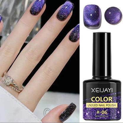 10ml/Bottle Ruby Red Cat Eye Gel Nail Polish Wine red Cherry Dopamine Glitter Nail Gel Soak Off LED/UV Semi-Permanent Manicure