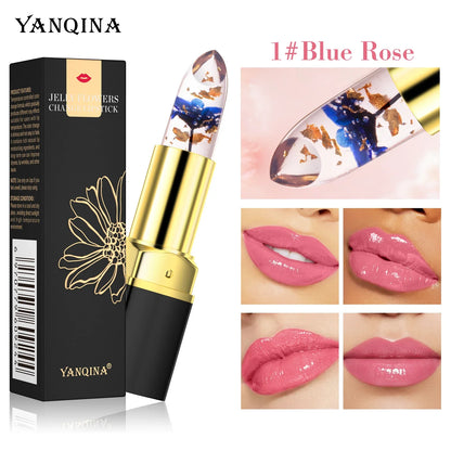 Flower Jelly Lipstick Temperature Change Moisturizer Flower Lip Stick Long Lasting Lip Balm Magic Color Change Lipstick Makeup