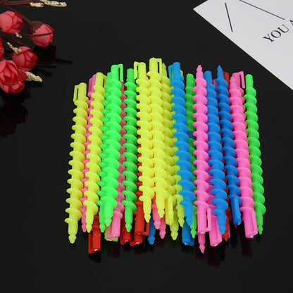 Hair Perm Rods Spiral Hair Perm Rods Heatless Plastic Long Hair Rollers Hair Rods Curlers Hair Curling Rods for Hair Salon