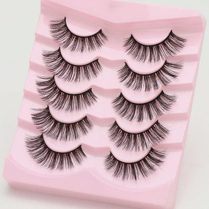 5 Pairs Cat Eye Lashes Faux Mink Eyelashes Winged End Eye Elongated Eyelashes Natural long Manga Lashes Fake Lashes Makeup