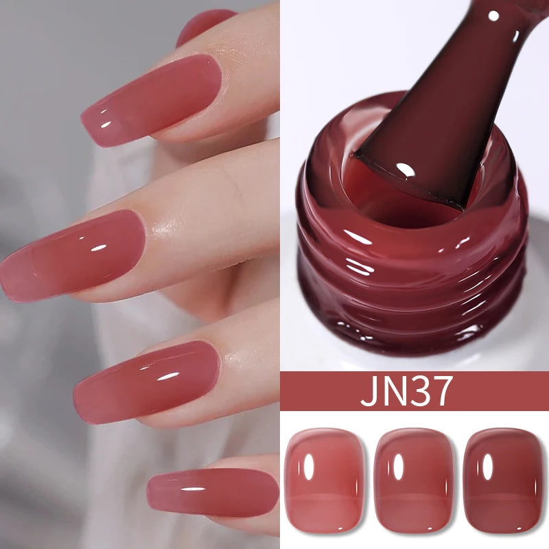 BORN PRETTY Purple Jelly Nude Gel Nail Polish 10ml Translucent Clear Gel Polish French Manicure Milky Natural Transparent Gel