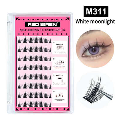 Self Adhesive Bottom Lashes No Glue Needed Reusable Under Eyelash Korean / Makeup DIY Individual Manga Lash Clusters