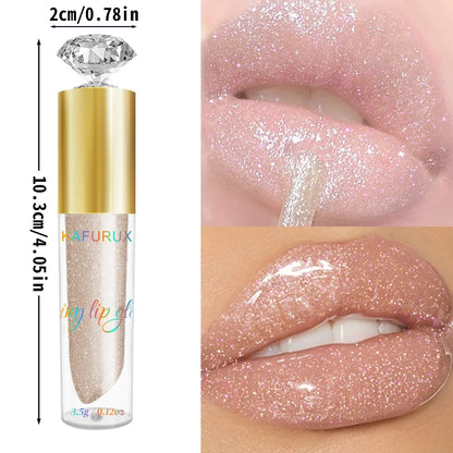 9 Colors Moisturizing Diamond Shimmer Glitter Lip Gloss Makeup Sparkling Glitter Liquid Lipstick  Pearl Lip Gloss Sexy Lip