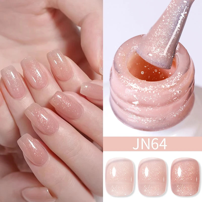 BORN PRETTY Purple Jelly Nude Gel Nail Polish 10ml Translucent Clear Gel Polish French Manicure Milky Natural Transparent Gel